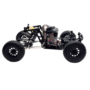 Model of a monster truck with large wheels on a white background