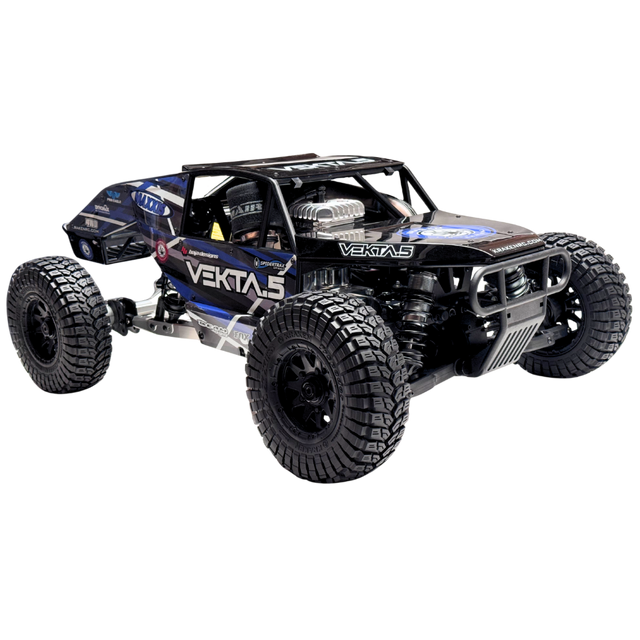 Model of a Vekta 5 off-road vehicle on a white background