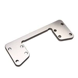 Metallic handle on a white background