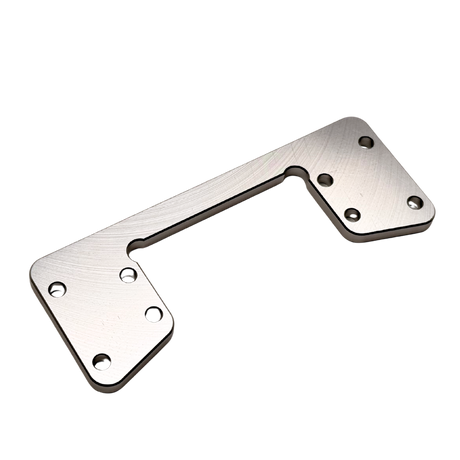 Metallic handle on a white background