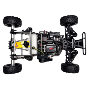 Detailed view of a mechanical model or kit on a white background