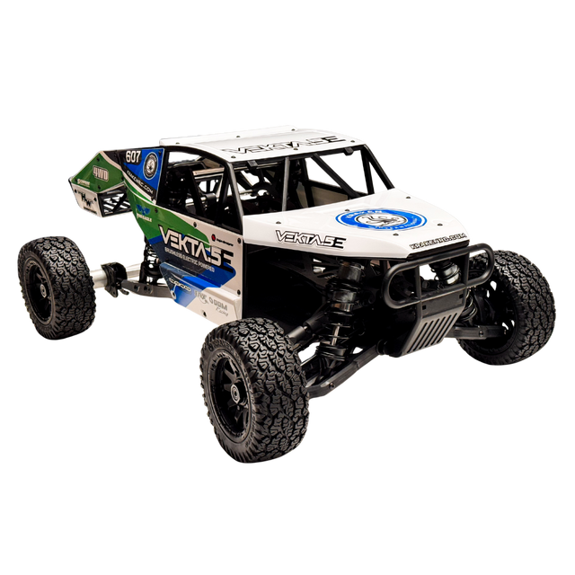 Model off-road vehicle with 'Vekta' branding on a white background