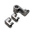 Metal mechanical components on a white background