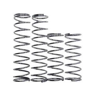 Set of four metal springs on a white background