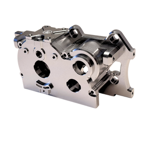 Metal engine block on a white background
