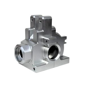 Metal mechanical component on a white background