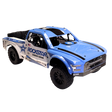 Blue off-road truck with Rockstar Energy Drink branding on a white background