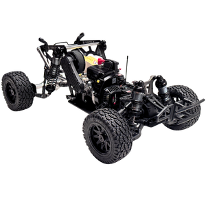 Model of a four-wheeled vehicle chassis on a white background