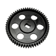 Black gear on a white background