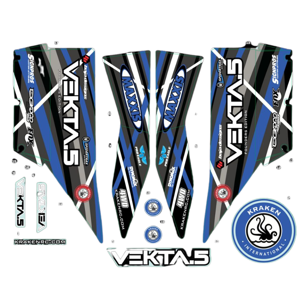 Kraken VEKTA.5 V3 Gas Edition (Blue/Grey) Wrap [KV3611]
