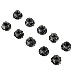 Flanged Nylock Nut, M6 STL (10) [LOS-4030]