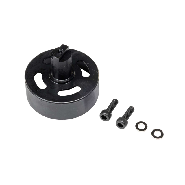 Losi 5IVE-T 3.0 clutch bell with mounting screws and washers, LOS-4148