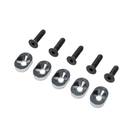 Losi 5IVE-T 3.0 Gas raw silver engine mount inserts and screws, set of 5