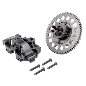 Mechanical gear assembly with screws on a white background