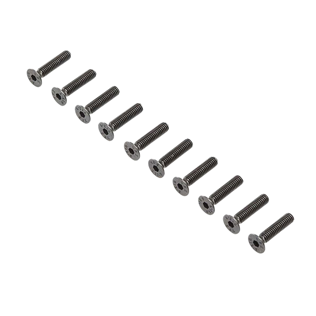Losi steel flat head screws M4 x 20mm, pack of 10, LOS-4043