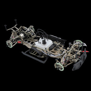 MCD Racing Duox against a black background without body engine or tires