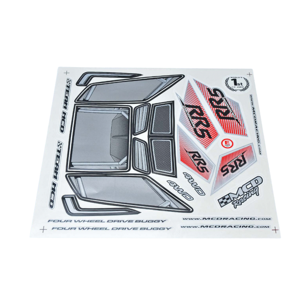 MCD RR5 CF Body Shell Decal Set - 500203P