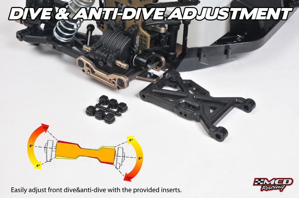 MCD RR5 Suspension tuning with anti dive