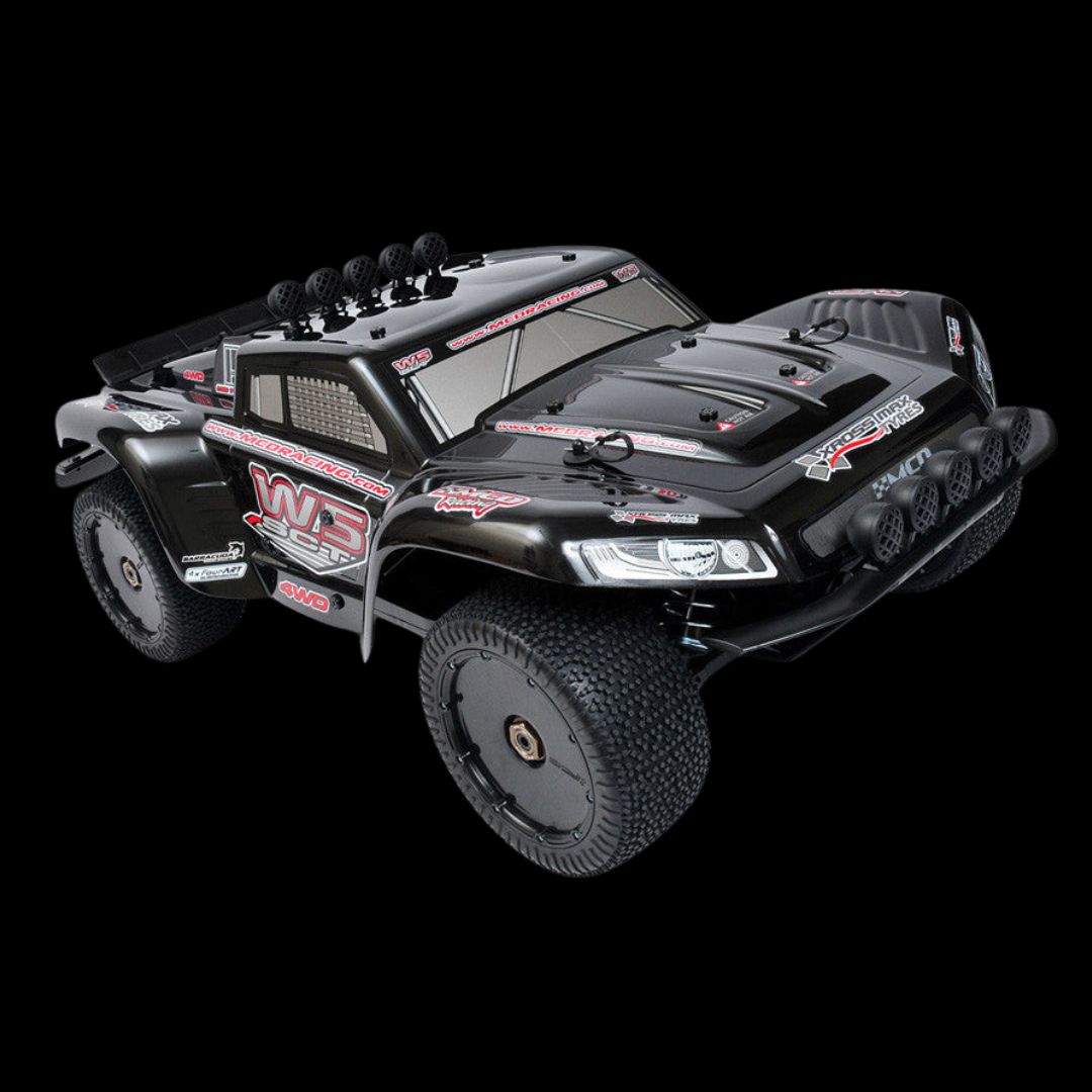 MCD W5 Competition 4WD Short Course truck with black painted body