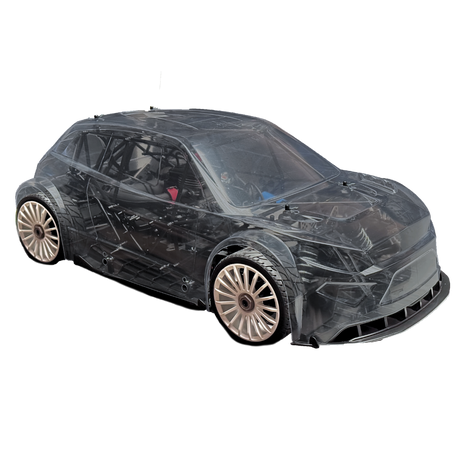 Car body shell on a white background