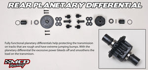 MCD XS5 Max Pro rear planetary differential exploded view