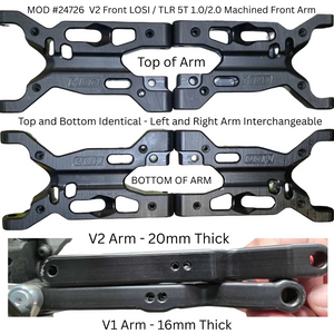 MOD RACE ARMOR V2 Losi 5T & 2.0 Front Arms (L&R) - 24726