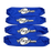 Four blue shock absorber covers with 'Shockwears' branding on a white background