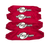 Four red 'Shockwears' protective covers on a white background