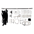 Set of mechanical components on a white background