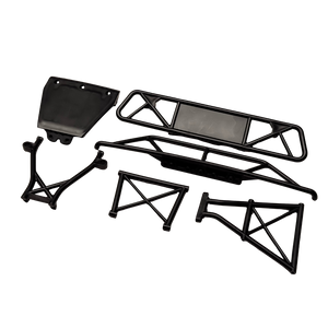 Outlaw V4 Billet Hybrid Slider kit version black bumper, roll bar and brace components