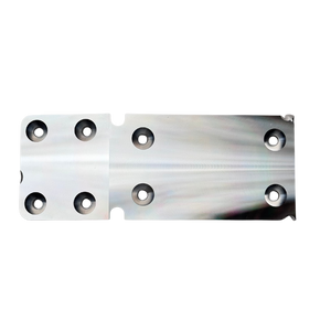 Rear view of Outlaw V4 Billet Hybrid Slider kit version front chassis insert in raw silver aluminium