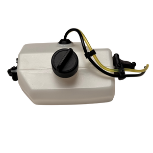 Outlaw V4 Billet Hybrid Slider kit version white fuel tank with black cap and fuel lines