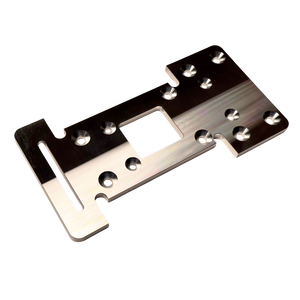 Outlaw V4 Billet Hybrid Slider kit version rear chassis insert in raw silver aluminium