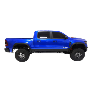 Blue Ram truck on a white background