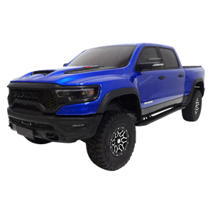 Blue Ram truck on a white background
