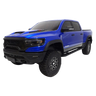 Blue Ram truck on a white background
