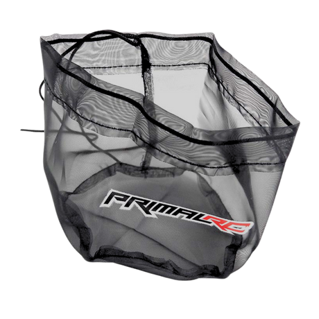 Black mesh bag with 'Primal RC' logo on a white background