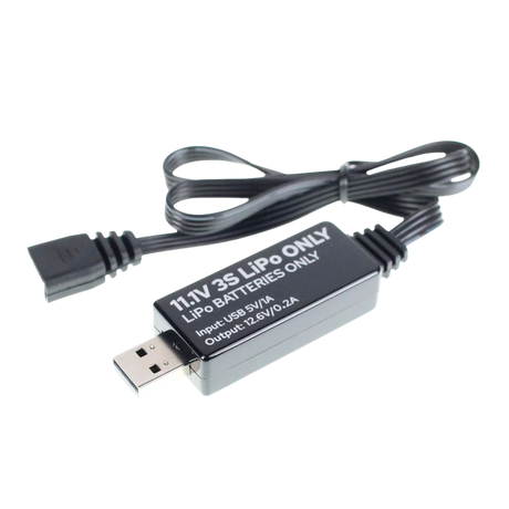 USB cable with electronic component on a white background