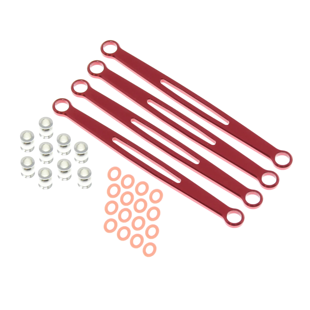 Ascent 18 Aluminum Front & Rear Lower Links Red (4pcs) [RER30283]