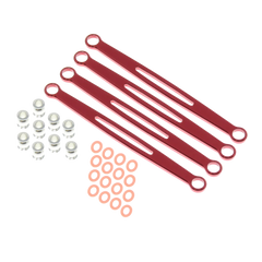 Ascent 18 Aluminum Front & Rear Lower Links Red (4pcs) [RER30283]