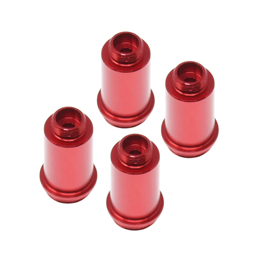 Ascent 18 Aluminum Shock Bodies Red (4pcs) [RER30381]
