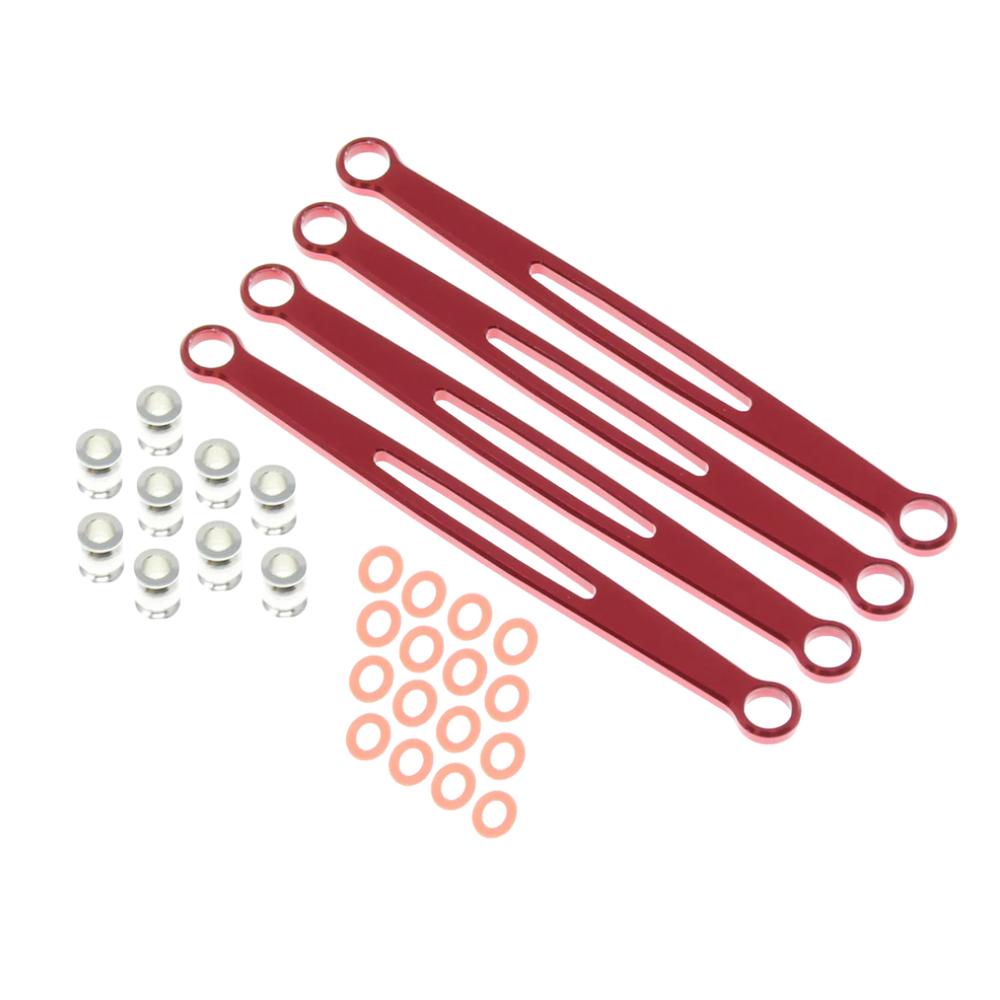 Ascent 18 Aluminum Front & Rear Upper Links Red (4pcs) [RER30280]