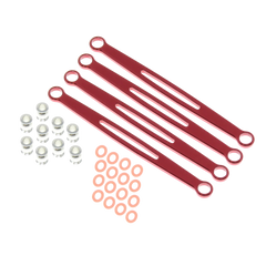 Ascent 18 Aluminum Front & Rear Upper Links Red (4pcs) [RER30280]