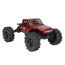 Red monster truck model on a white background