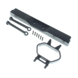 Set of mechanical components on a white background