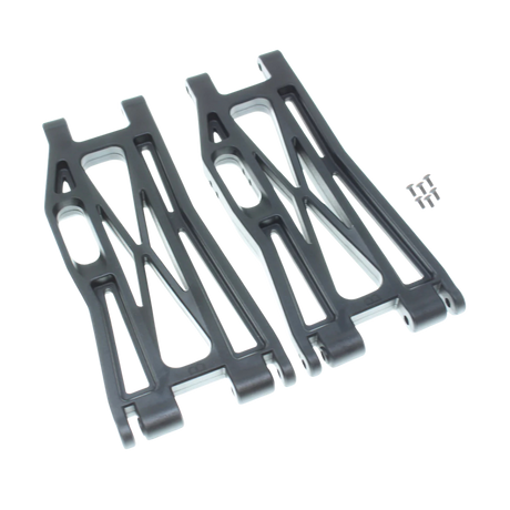 Two suspension links on a white background