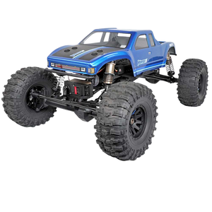 Blue monster truck model on a white background