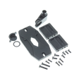 Set of mechanical components on a white background