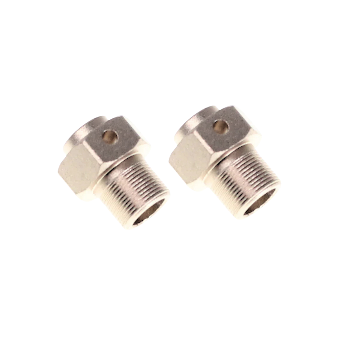 Two hex hubs on a white background