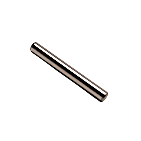 Metallic cylindrical object on a white background